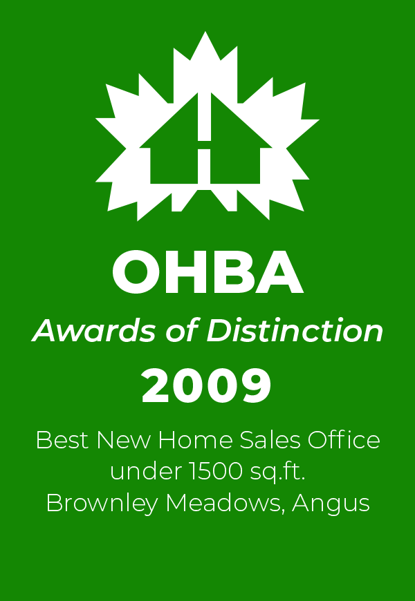 Ontario Home Builders Association Award  2009